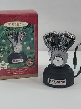 Harley-Davidson Silver Big Twin Evolution Engine Ornament